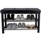 Simplify Black Entryway Bench with Shoe Storage